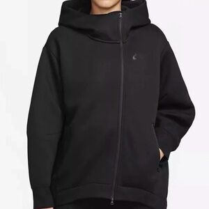 Nike Tech Fleece Oversized Full-Zip Cape Black Hoodie Women's Size XL